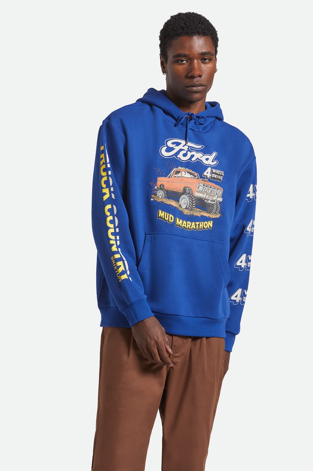 Ford Mud Marathon Relaxed Fleece Hoodie - Ford Blue