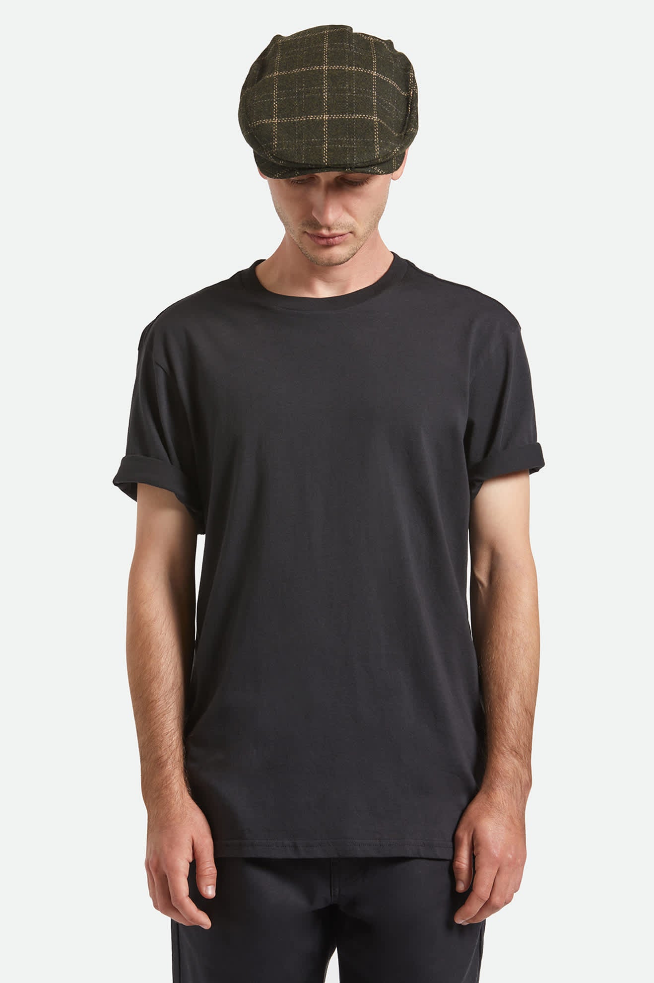 Barrel Flat Cap - Moss/Sand